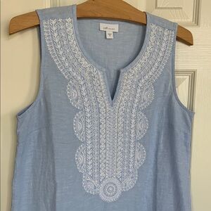 J.Jill linen shift beaded dress